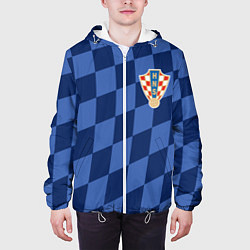 Куртка с капюшоном мужская Сборная Хорватии, цвет: 3D-белый — фото 2