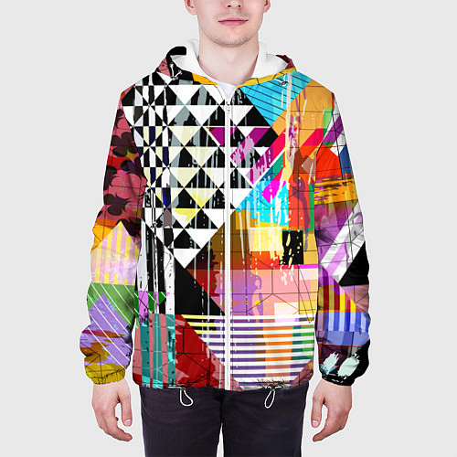 Мужская куртка RGB Geometry / 3D-Белый – фото 3