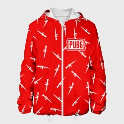 Куртка с капюшоном мужская PUBG: Red Weapon, цвет: 3D-белый