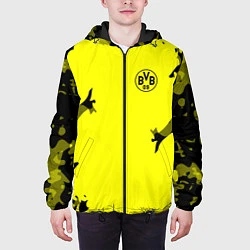 Куртка с капюшоном мужская FC Borussia Dortmund: Yellow Original, цвет: 3D-черный — фото 2