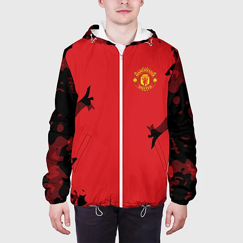 Мужская куртка FC Manchester United: Red Original / 3D-Белый – фото 3