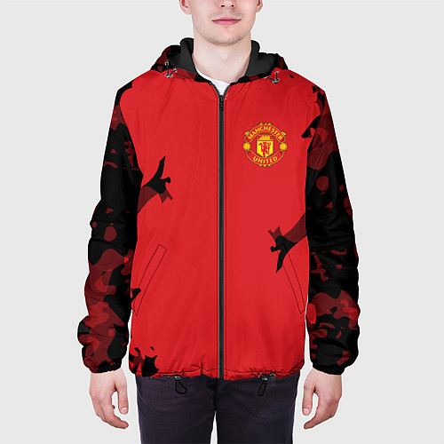 Мужская куртка FC Manchester United: Red Original / 3D-Черный – фото 3