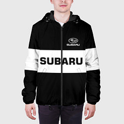 Куртка с капюшоном мужская Subaru: Black Sport, цвет: 3D-черный — фото 2