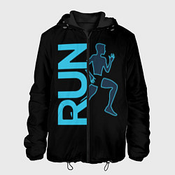 Куртка с капюшоном мужская RUN: Black Style, цвет: 3D-черный