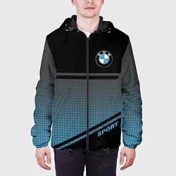 Куртка с капюшоном мужская BMW SPORT, цвет: 3D-черный — фото 2