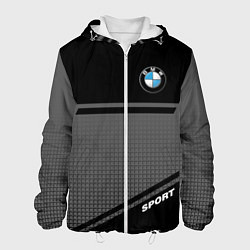 Куртка с капюшоном мужская BMW SPORT БМВ СПОРТ, цвет: 3D-белый