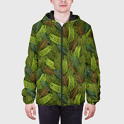 Куртка с капюшоном мужская Ветви ели, цвет: 3D-черный — фото 2