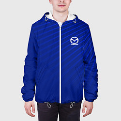 Куртка с капюшоном мужская Mazda: Blue Sport, цвет: 3D-белый — фото 2