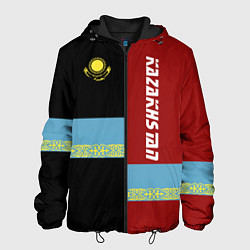 Куртка с капюшоном мужская Kazakhstan, цвет: 3D-черный
