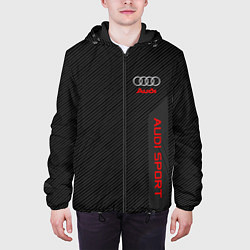 Куртка с капюшоном мужская Audi: Sport Line цвета 3D-черный — фото 2
