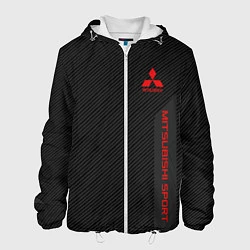 Куртка с капюшоном мужская Mitsubishi: Sport Line, цвет: 3D-белый