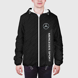 Куртка с капюшоном мужская Mercedes AMG: Sport Line, цвет: 3D-белый — фото 2