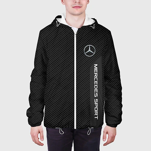 Мужская куртка Mercedes AMG: Sport Line / 3D-Белый – фото 3