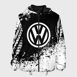 Куртка с капюшоном мужская Volkswagen: Black Spray, цвет: 3D-черный