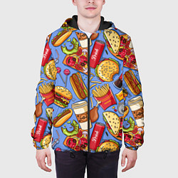 Куртка с капюшоном мужская Fastfood Life, цвет: 3D-черный — фото 2