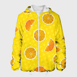 Куртка с капюшоном мужская Апельсиновое настроение, цвет: 3D-белый
