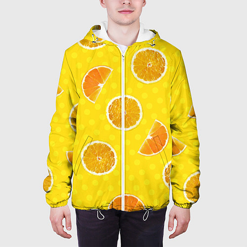 Мужская куртка Апельсиновое настроение / 3D-Белый – фото 3