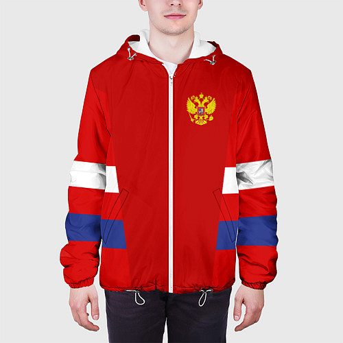 Мужская куртка Russia: Sport Tricolor / 3D-Белый – фото 3