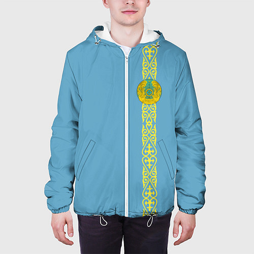 Мужская куртка I Love Kazakhstan / 3D-Белый – фото 3