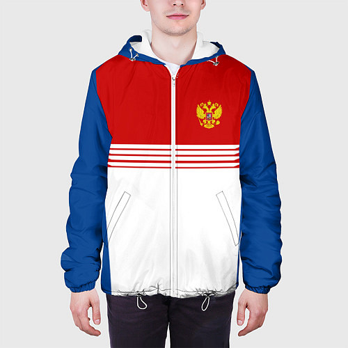 Мужская куртка Russia: Retro Sport / 3D-Белый – фото 3