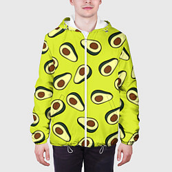 Куртка с капюшоном мужская Стиль авокадо, цвет: 3D-белый — фото 2