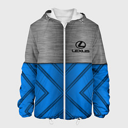 Куртка с капюшоном мужская Lexus: Blue Metallic, цвет: 3D-белый