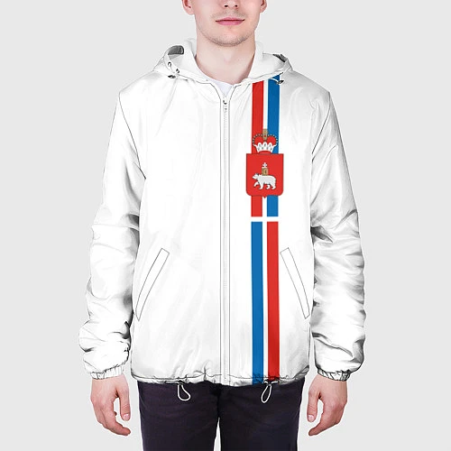 Мужская куртка Пермский край / 3D-Белый – фото 3