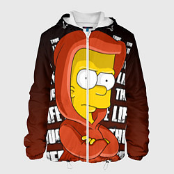 Куртка с капюшоном мужская Bart: Thug Life, цвет: 3D-белый