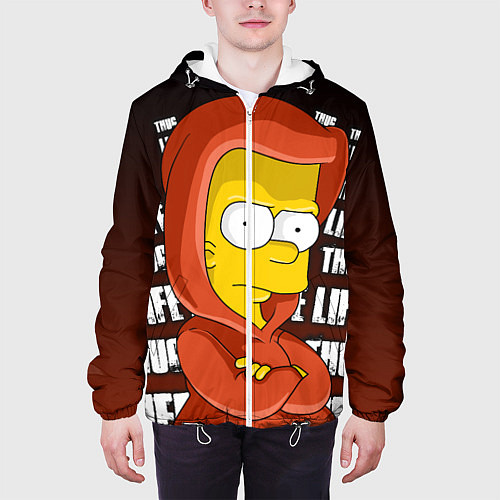 Мужская куртка Bart: Thug Life / 3D-Белый – фото 3