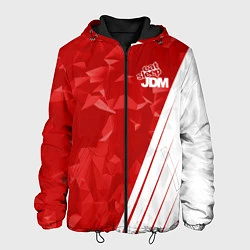 Куртка с капюшоном мужская Eat Sleep JDM: Red Poly, цвет: 3D-черный
