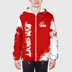 Куртка с капюшоном мужская Eat Sleep JDM: Red Style, цвет: 3D-белый — фото 2