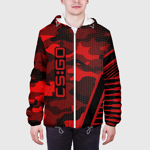 Мужская куртка CS:GO Red Camo / 3D-Белый – фото 3