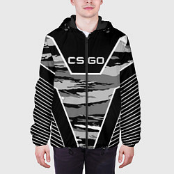Куртка с капюшоном мужская CS:GO Grey Camo, цвет: 3D-черный — фото 2