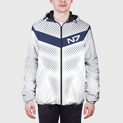 Куртка с капюшоном мужская N7: White Armor, цвет: 3D-черный — фото 2