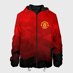 Куртка с капюшоном мужская FC Man UTD: Red Poly, цвет: 3D-черный