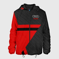 Куртка с капюшоном мужская Audi: Carbon Star, цвет: 3D-черный
