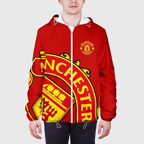 Мужская куртка FC Man United: Red Exclusive / 3D-Белый – фото 3