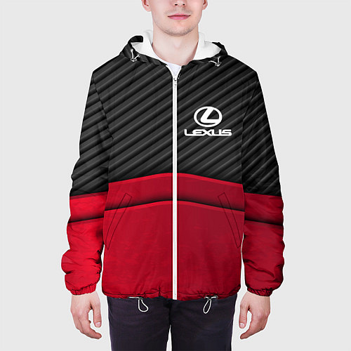 Мужская куртка Lexus: Red Carbon / 3D-Белый – фото 3