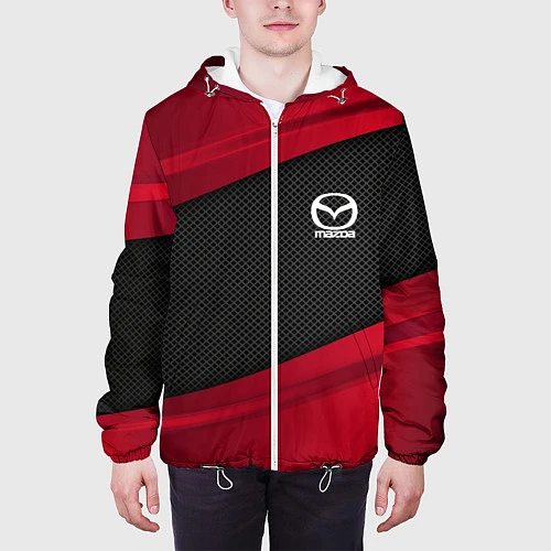 Мужская куртка Mazda: Red Sport / 3D-Белый – фото 3