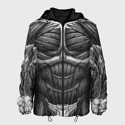 Куртка с капюшоном мужская Экзоскелет, цвет: 3D-черный