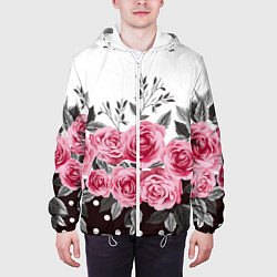 Куртка с капюшоном мужская Roses Trend, цвет: 3D-белый — фото 2