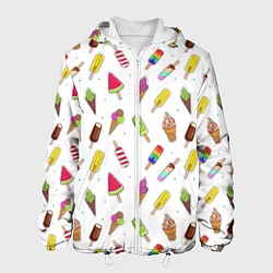 Куртка с капюшоном мужская Summer Mix, цвет: 3D-белый