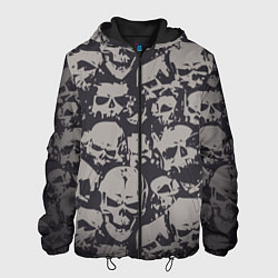 Куртка с капюшоном мужская Демонические черепа, цвет: 3D-черный