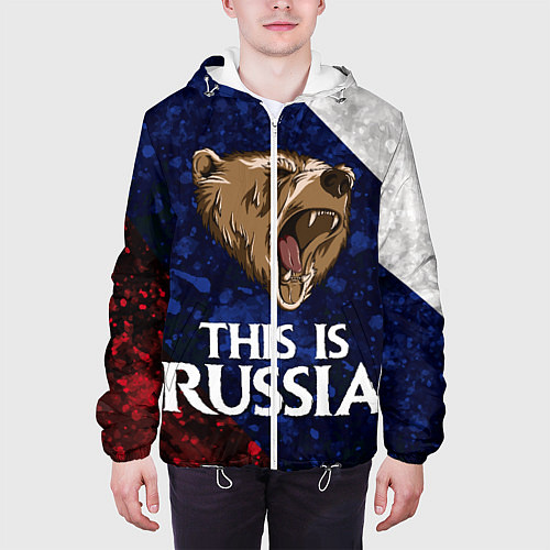 Мужская куртка Russia: Roaring Bear / 3D-Белый – фото 3