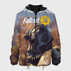 Куртка с капюшоном мужская Fallout 76, цвет: 3D-черный