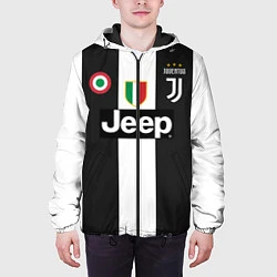 Куртка с капюшоном мужская FC Juventus 18-19, цвет: 3D-черный — фото 2