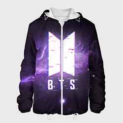 Куртка с капюшоном мужская BTS: Violet Space, цвет: 3D-белый