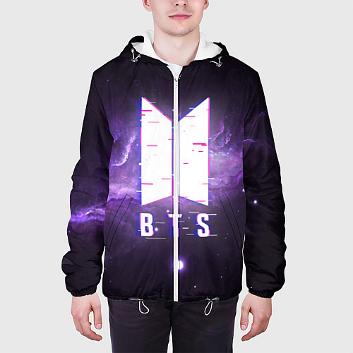 Мужская куртка BTS: Violet Space / 3D-Белый – фото 3