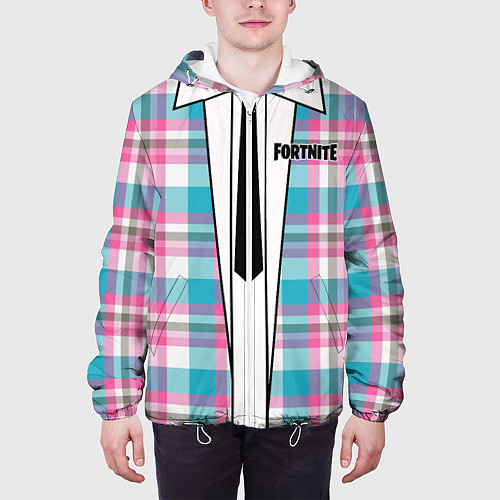 Мужская куртка Fortnite: Базовый костюм / 3D-Белый – фото 3