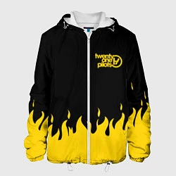 Куртка с капюшоном мужская 21 Pilots: Yellow Fire, цвет: 3D-белый
